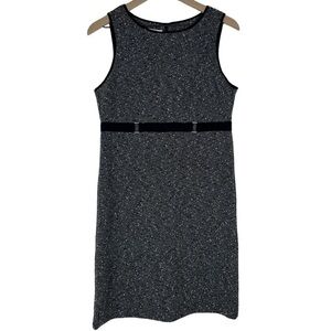 TALBOTS Dress Boucle Sheath Sleeveless Buckle Detail Classic Style Petite Size 2
